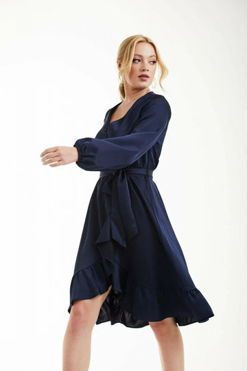 Sage Frill Wrap Dress Double Second